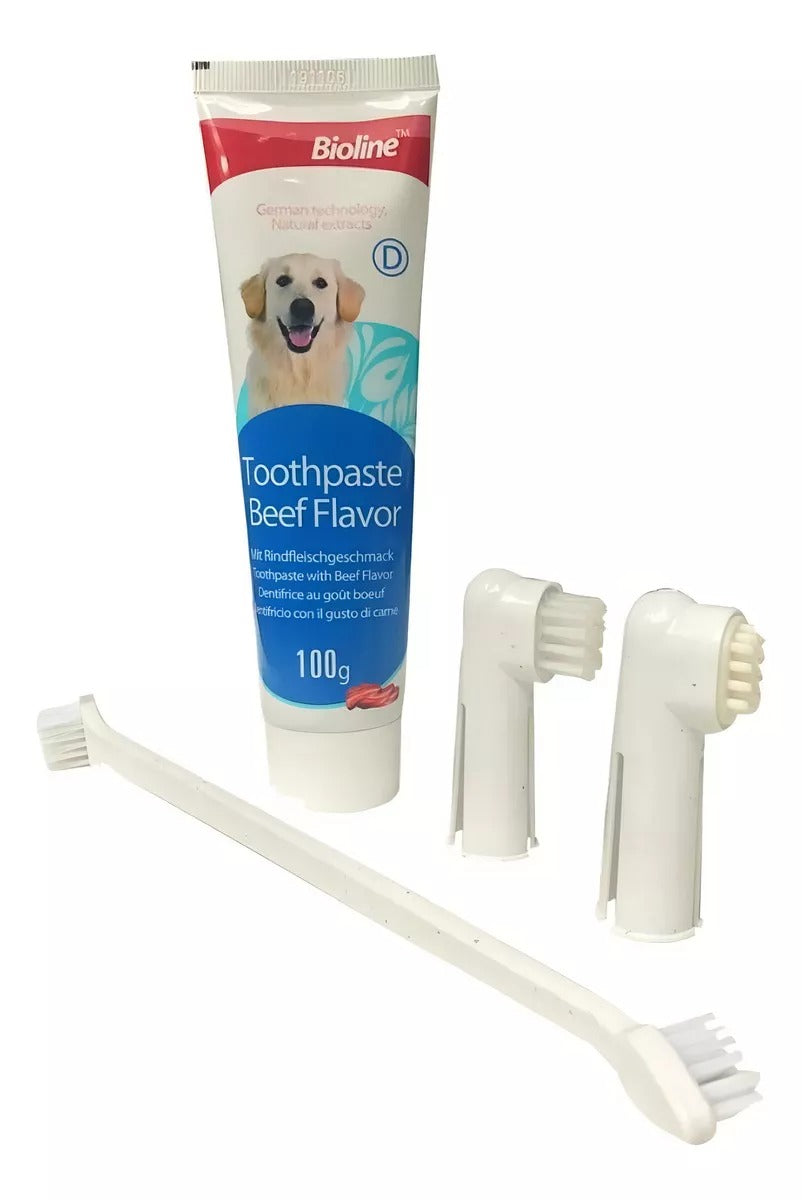 Set Cuidado Dental Bioline Para Perro